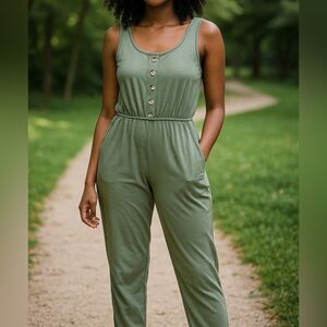 J for Justify | Olive Green Jumpsuit | Size M